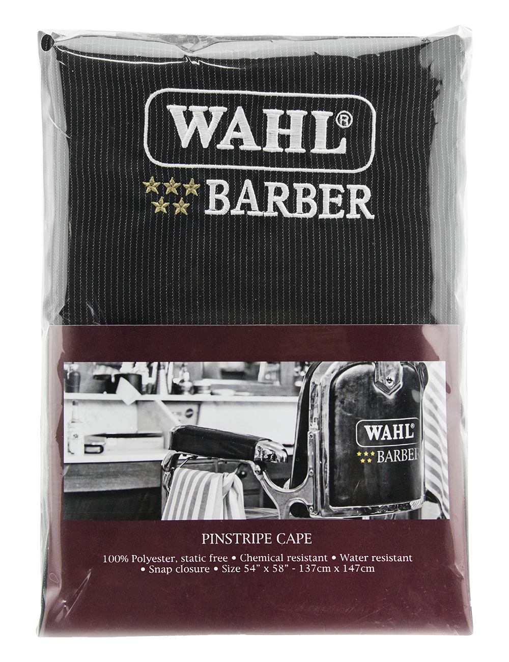 WAHL 5 Stars Barber Pinstripe Cape