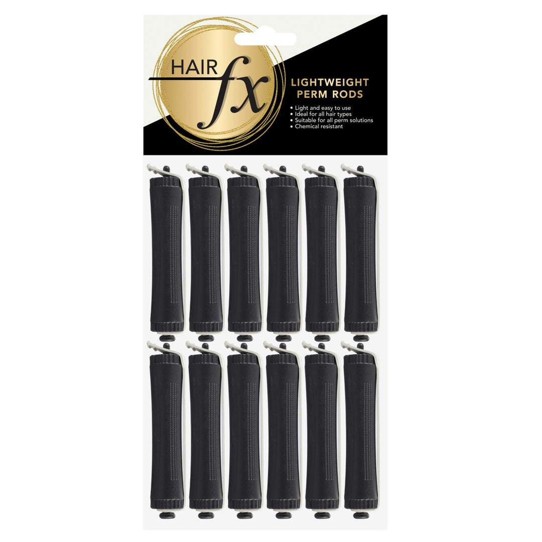 Hair FX Lightweight Perm Rods Black 17mm