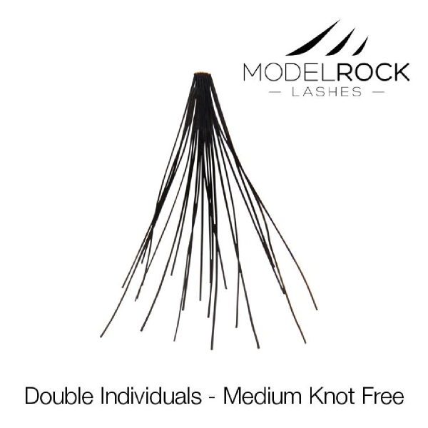 ModelRock Double Style Individual lashes - Medium Knot free