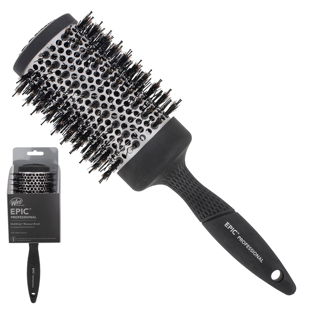 Wet Brush Pro Epic MultiGrip Blowout Brush – Große Rundbürste (2,5 Zoll) Mit Nylon- & Wildschweinborsten, Keramischer Ionenkern