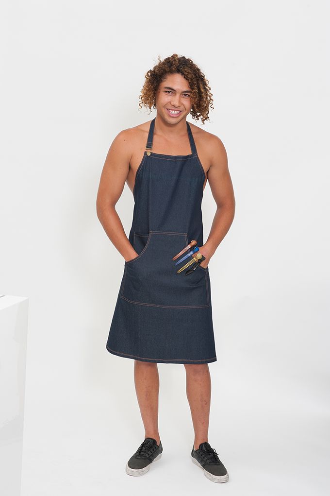 Glide Dark Denim Unisex Apron