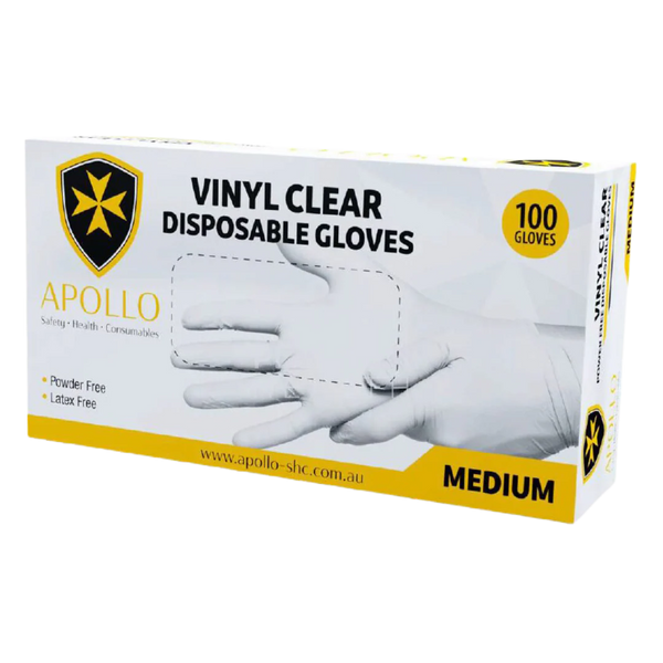 Apollo Vinyl Clear Gloves