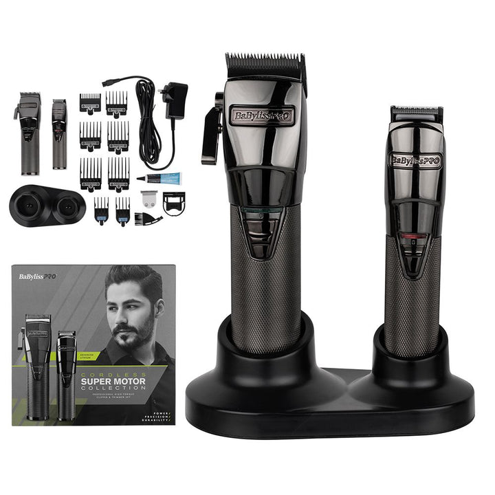 BaBylissPRO GraphiteFX Lithium Duo Clipper Trimmer Set