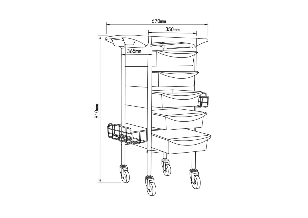 Carlos Hairdressing Trolley