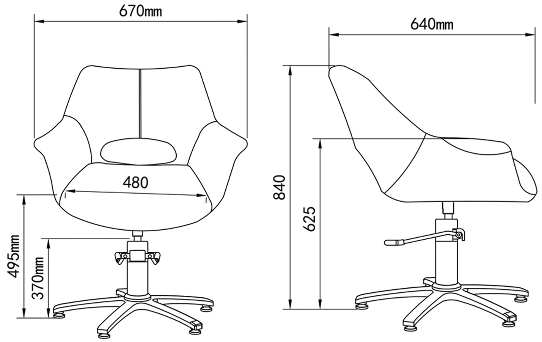 Leesa Styling Chair - Black